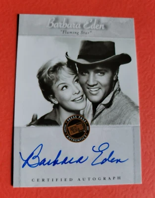 BARBARA EDEN CERTIFIED AUTHENTIC AUTOGRAPH AUTO CARD I DREAM OF JEANNIE ELVIS IS - Image 1 of 2