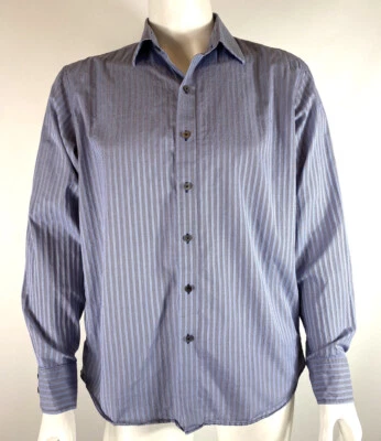 Zachary Prell Mens Dress Shirt Button Up Long Sleeve Houndstooth Stripe Size XL - Image 1 of 4