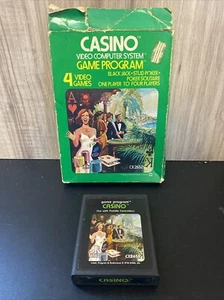 Original Casino Atari 2600 Original Box w/ Game Cartridge CX2652 - Picture 1 of 2