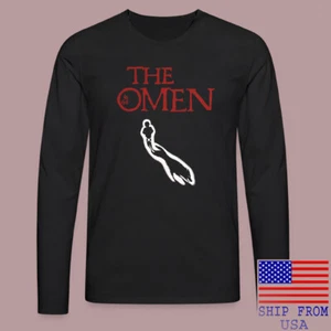 T-shirt nera manica lunga The Omen Movie taglia S-2XL - Foto 1 di 1