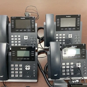 Yealink SIP-T46S IP Phone - Black ( Lot 6 Yealink ) And ( 1 Poly WX 250 ) - Picture 1 of 10