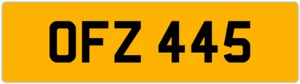 OFZ 445 O 3x3 DATELESS PRIVATE NUMBER PLATE OLLY OWEN OSCAR OLY OL OLIVIA ORLA - Picture 1 of 1