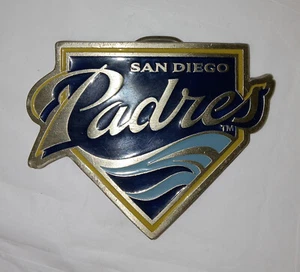 SAN DIEGO PADRES BELT BUCKLE Pewter Official mlb California Baseball RARE - Picture 1 of 3