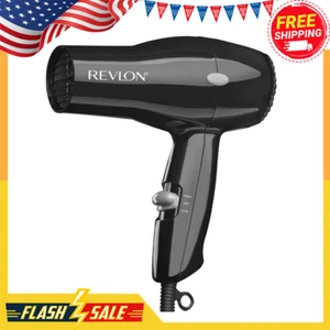 REVLON 1875W Travel Hair Dryer Black, 2 Heat/Speed Settings, Lightweight Design - Picture 1 of 8