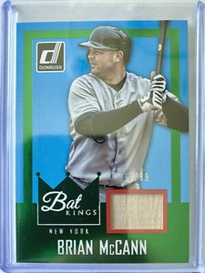 Brian McCann, New York Yankees — 2016 Donruss Bat Kings Green #BKBM — #65/99
