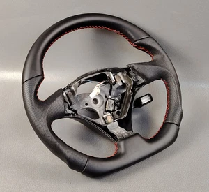 ALTEZZA IS300 IS200 M/T FLAT BOTTOM PISTOL GRIP LEATHER STEERING WHEEL - Picture 1 of 21