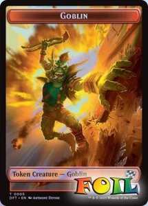 Goblin&Thopter 0010 2Sided Token 5&10 MTG Aetherdrift Token NP Foil - Picture 1 of 2