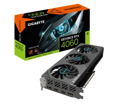 Gigabyte RTX 4060 Eagle OC 8G GV-N4060EAGLE OC-8GD video card PCIe 4.0 x16 GDDR6 - Image 1 of 4