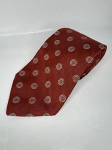 Brooks Brothers Men’s Tie 346 100% Silk Necktie USA Made Geometric Burnt Orange - Picture 1 of 4