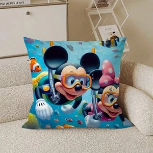 NUEVA FUNDA DE ALMOHADA 18"x18" Mickey Mouse decoración del hogar regalo de vacaciones - Imagen 1 de 3