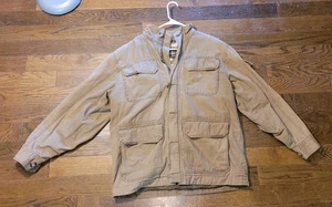 Cabelas Tan Hunting Jacket Lined Size Large Regular - Picture 1 of 8
