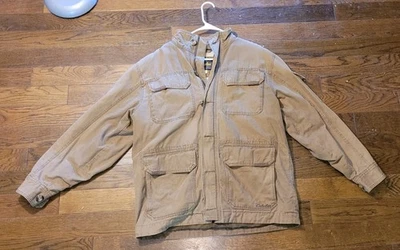 Cabelas Tan Hunting Jacket Lined Size Large Regular - Image 1 of 4