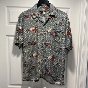 Camisa Hawaiana Vintage Ocean Current Bolsillo en el Pecho Botón Delantero XL - Imagen 1 de 4