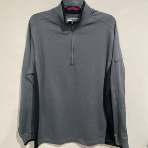 Nike Golf 1/4 Zip Pull Over Jacke Grau Dri Fit Performance Langarm Gr. Lg - Bild 1 von 9
