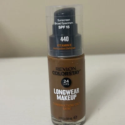 Revlon ColorStay Makeup Foundation Combination Oily Skin 440 Mahogany Vit E - Image 1 of 2