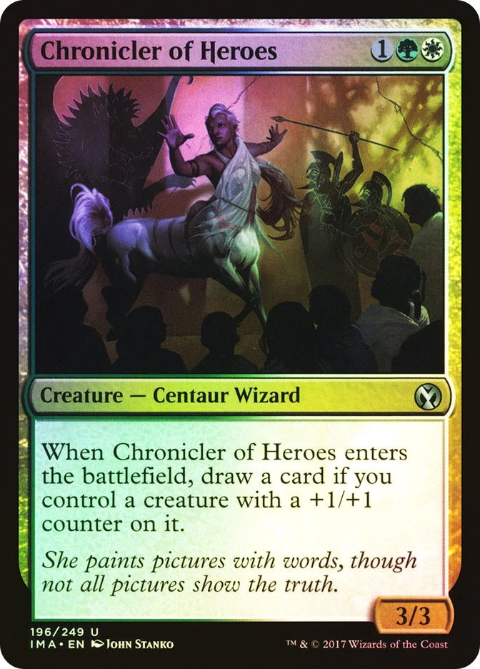 MTG FOIL Chronicler of Heroes  - Iconic Masters #196 - Image 1 of 1
