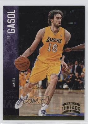 2012-13 Panini Threads Century Proof Gold /25 Pau Gasol #66 HOF - Image 1 of 2