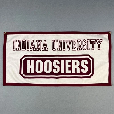 VTG Indiana University Hoosiers Felt Wall Banner Collegiate Pacific Pennant USA - Image 1 of 4