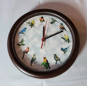 VTG Singing Birds Wall Clock 9.5 Inch 1998 Clock Works, Chirping Needs Repair  - Picture 1 of 4