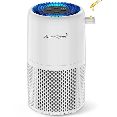 Purificador de aire para dormitorio en casa, filtro de aire HEPA AromaRoom H13 para polen de humo... Foto 1 de 4