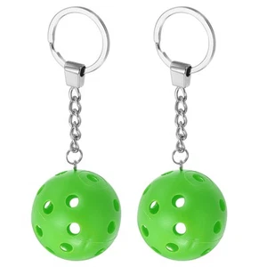 2 Piezas Llaveros Pickleball PE Plástico Mini Pelotas de Golf Pickleball Ornamento Verde - Imagen 1 de 7