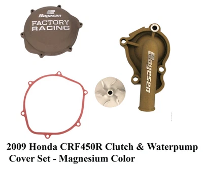 Juego de cubierta de embrague y bomba de agua Honda CRF450R 2009 - acabado de magnesio Boyesen Foto 1 de 4
