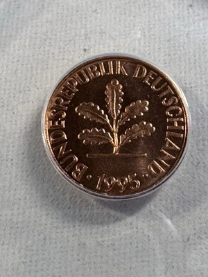 1995-G Germany 1 Pfennig Graded MS 66 RD by ANACS - Image 1 of 4