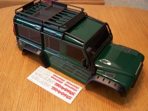Fit Traxxas TRX-4 1/10 Land Rover Defender Green Body Clipless Exocage Roof Rack - Picture 1 of 7
