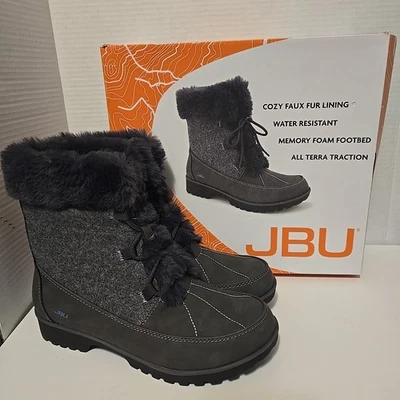 Bota de invierno forrada de piel para mujer JBU by Jambu "Colorado" (gris oscuro) talla 8 Foto 1 de 4