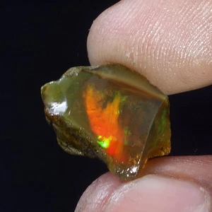Opal Natural Ethiopian Loose Rough Raw Opal Gemstone Multi Fire Oil Rough 10 CT - Picture 1 of 10