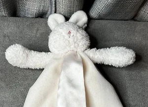 Bunnies By The Bay Carote Coniglio Bordo Satinato Bianco Lovey Coperta di Sicurezza Giocattolo - Foto 1 di 7
