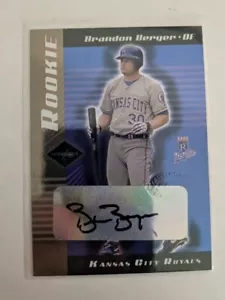 Leaf Limited 2001 automático/1000 Brandon Berger RC #325 Kansas City Royals - Imagen 1 de 2