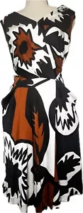 Diane von Furstenburg Seidenkleid ärmellos tief vorne & hinten V-Ausschnitt Größe 0 - Bild 1 von 10