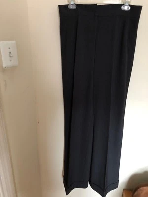 NWT Grace Elements Women’s Dark Gray Solid Cuffed Wide Leg Dress Pants Size 12 - Image 1 of 4