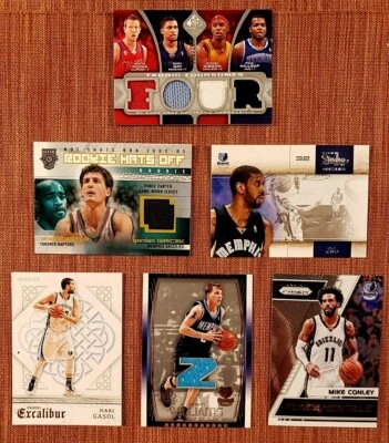 GRIZZLIES BASKETBALL CARDS GAY 4XJSY /199 WILLIAMS JSY VINCE CARTER JSY /350 - Image 1 of 2