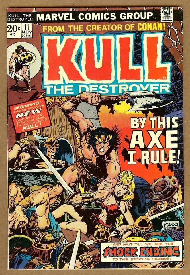 Kull #11 VF 8.0 (1973 Marvel) Mike Ploog Cubierta Roy Robert E. Howard Adaptación Foto 1 de 1