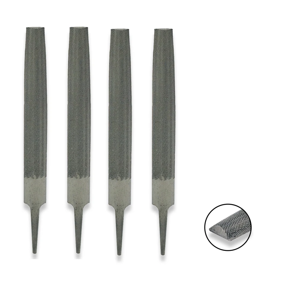 6" half round files smooth cut x 4 files flat files fine cut 6" files rdgtools - Image 1 of 1