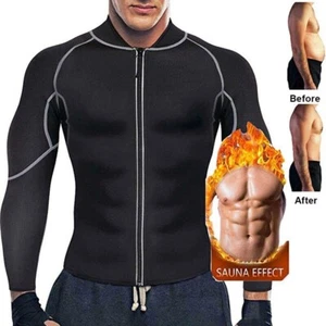 Tuta Uomo Palestra Neoprene Sauna Ultra Sweat Body Shaper Dimagrante reb - Photo 1/1