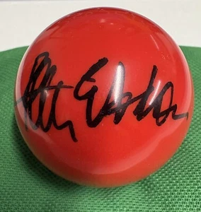 Autógrafo firmado por Peter Ebdon en bola de billar tamaño 3/4 color rojo con certificado de autenticidad - Imagen 1 de 1