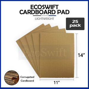 25 11 x 14 Corrugated EcoSwift Cardboard Pads Inserts Sheet 32 ECT 1/8" Thick