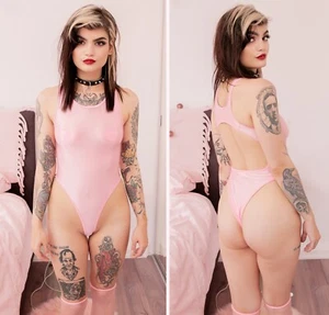 Unzüchtige Mode rosa Trikot Tanga Body sexy transparentes Damen-Outfit - Bild 1 von 11