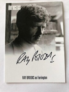 THE COMPLETE AVENGERS SERIES 1 - RAY BROOKS (FARRINGTON) AUTOGRAPH CARD AVRB2