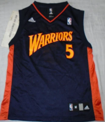 戴维斯男爵 #5 金州勇士队阿迪达斯 NBA 篮球球衣中号青少年 — 第 1/2 张图片