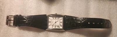 ANNE KLEIN NEW YORK SWISS LADIE'S WATCH 10/8601S - GENUINE BLACK LEATHER BAND  - Image 1 of 4
