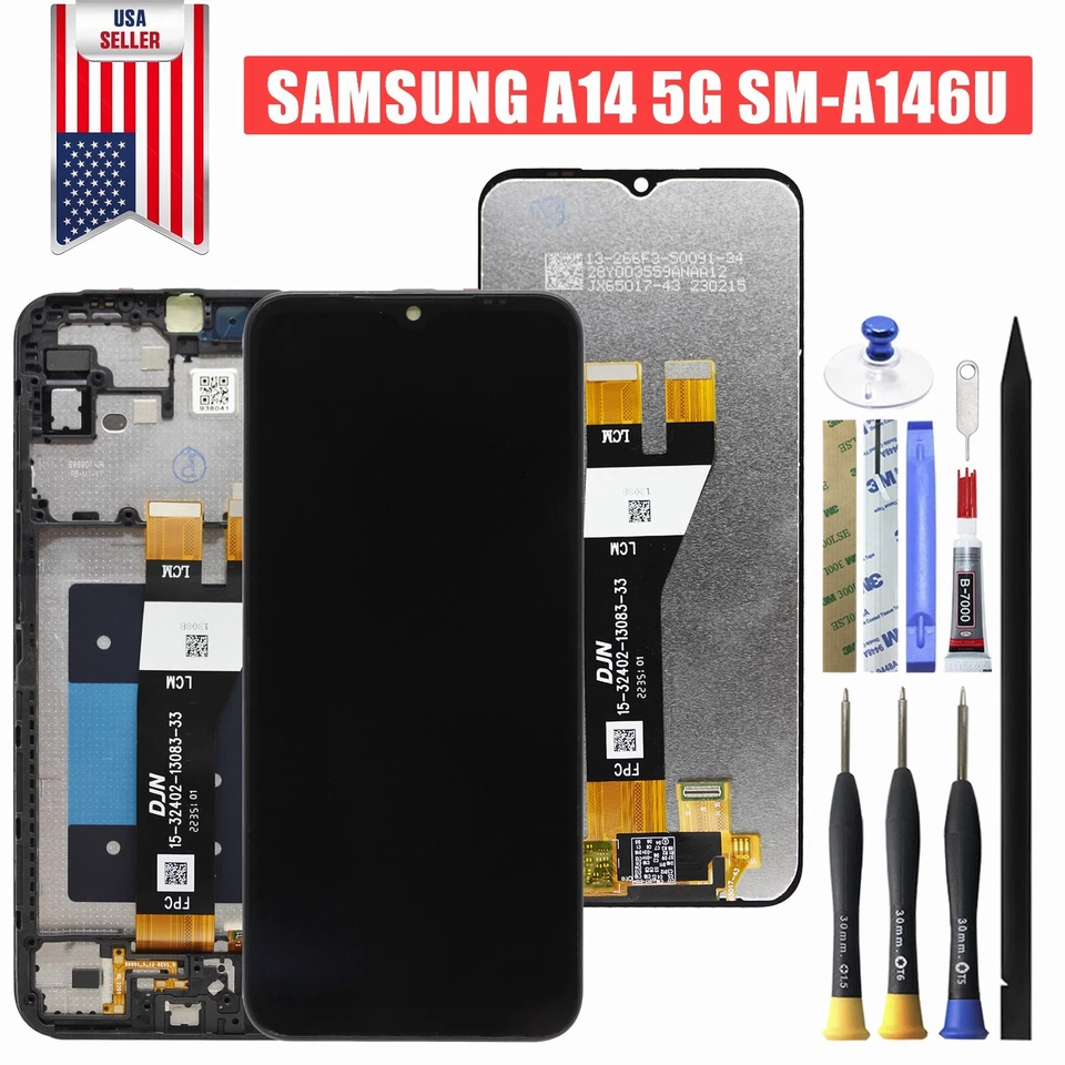 OEM LCD Display Touch Screen Digitizer Frame For Samsung Galaxy A14 5G SM-A146U - Image 1 of 1