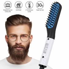 Pettine Barba Capelli, Tencoz Pettine Lisciante per Capelli e Barba Pettine elet