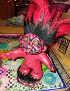 Custom Troll OOAK 6" doll Red Black hair Halloween Monster Darth Maul Star Wars - Picture 1 of 7