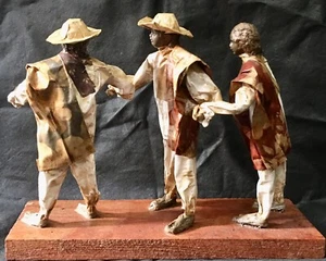 Mexican Paper Mache Village People Folk Art Figurine Sculpture Ethnic Culture - Picture 1 of 6