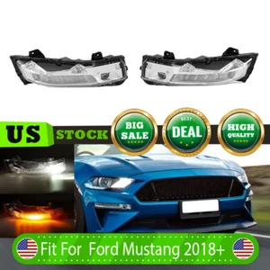 Pares de luces antiniebla LED DRL para parachoques transparentes Ford Mustang 2018 2019-2023 - Imagen 1 de 12
