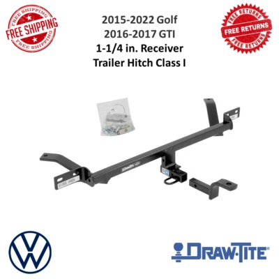 Enganche de remolque Draw-Tite 24925 clase I, receptor de 1-1/4" para Volkswagen Golf, GTI Foto 1 de 4